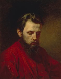 Portræt af maleren Vyacheslav Grigorievich Schwartz 1838-1869, 1870