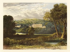 Denton Hall, Yorkshire, England. af Alexander Francis (after) Lydon