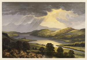 Skotsk Loch-landskab: Loch Fad (farvelitografi) af Alexander Francis (after) Lydon