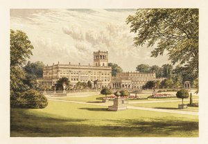 Trentham Hall, Staffordshire, England. ,1880 (gravering) af Alexander Francis (after) Lydon