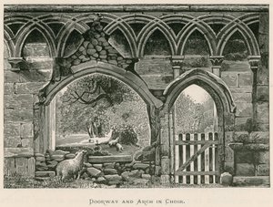 Bolton Priory, døråbning og bue i koret af Alexander Francis Lydon