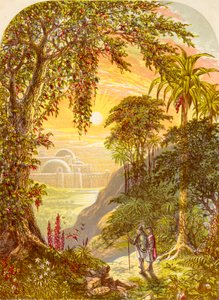Christian and Hopeful in the land of Beulah, fra The Pilgrims Progress af John Bunyan, udgivet ca. 1880 af Alexander Francis Lydon