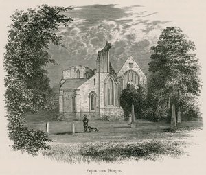 Dryburgh Abbey, fra nord af Alexander Francis Lydon