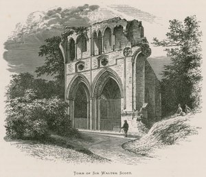 Dryburgh Abbey, Sir Walter Scotts grav af Alexander Francis Lydon