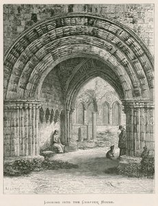 Furness Abbey, ser ind i kapitelhuset af Alexander Francis Lydon
