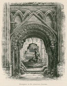 Glastonbury Abbey, døråbning i St Joseph