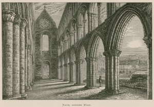 Jedburgh Abbey, Nave, ser mod vest af Alexander Francis Lydon