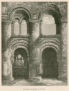 Jedburgh Abbey, Norman Arches i Nave af Alexander Francis Lydon