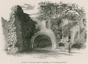 Kirkstall Abbey, ruiner ved det sydvestlige hjørne af Cloister Court af Alexander Francis Lydon