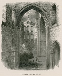 Kirkstall Abbey, tværskib, ser mod nord af Alexander Francis Lydon