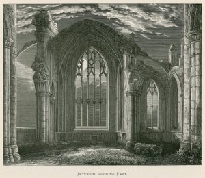 Melrose Abbey, interiør, med udsigt mod øst af Alexander Francis Lydon