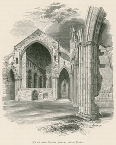 Melrose Abbey, Nave og South Aisle, fra øst af Alexander Francis Lydon