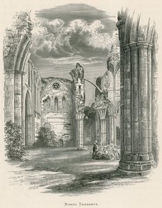 Melrose Abbey, North Transept af Alexander Francis Lydon