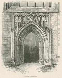 Melrose Abbey, South Doorway af Alexander Francis Lydon
