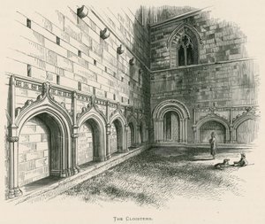 Melrose Abbey, The Cloisters af Alexander Francis Lydon