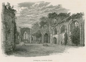 Netley Abbey, interiør, kigger mod øst af Alexander Francis Lydon