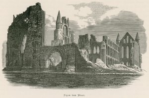 Whitby Abbey, fra Vesten af Alexander Francis Lydon