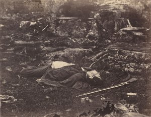 En skarpskyttes sidste søvn, Gettysburg, Pennsylvania af Alexander Gardner