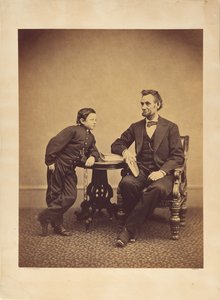 [Abraham Lincoln og hans søn Thomas (Tad)] af Alexander Gardner