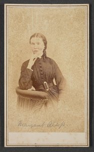Carte-de-visit portræt af Margaret Alsop, ca. 1865. af Alexander Gardner