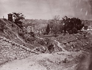 Ruinerne af R&P Railroad Bridge, Richmond, ca. 1865. af Alexander Gardner