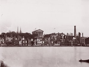Ruiner på North Bank of Canal, Richmond, 1865. af Alexander Gardner
