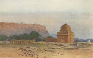 Gwalior Fort før solopgang, c1880 1905. af Alexander Henry Hallam Murray