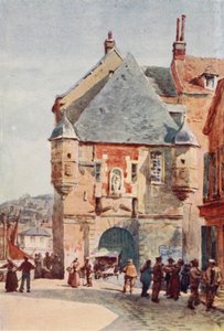 Honfleur, Harbour Gateway (farve litho) af Alexander Henry Hallam Murray