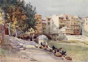 Narbonne, "The Canal Of The Two Seas" (farve litho) af Alexander Henry Hallam Murray