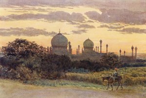 Solnedgang bag Ibrahim Roza, Bijapur