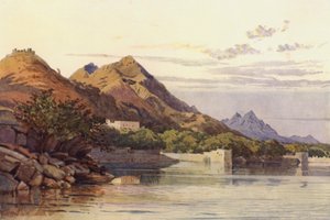 Ana Sagar, Ajmere (farve litho) af Alexander Henry Hallam Murray