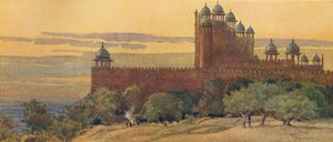 Moskeen og sejrsporten, Fatehpur Sikri, c1880 1905. af Alexander Henry Hallam Murray