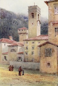 Vallombrosa, Abbey (farve litho) af Alexander Henry Hallam Murray