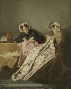 To damer i gang med at sy af Alexander Hugo Bakker-Korff