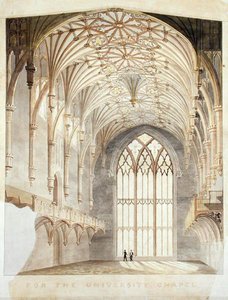 Interiør af New York University Chapel af Alexander Jackson (attr. to) Davis