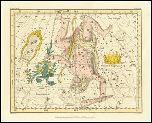 1822 - Alexander Jamieson - Corona Borealis, Hercules og Cerberus og Lyra af Alexander Jamieson