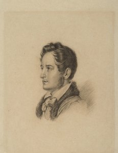 Portræt af forfatteren Alexander Herzen 1812-1870, ca 1836 af Alexander Lavrentievich Vitberg