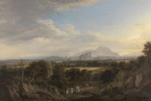 En udsigt over Edinburgh fra vest, ca. 1822-26 (olie på lærred)
