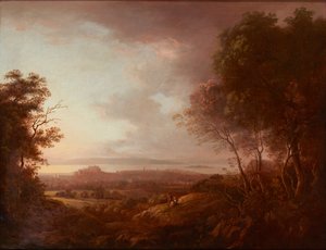 Udsigt over Edinburgh fra Blackford Hill (på lærred) af Alexander Nasmyth