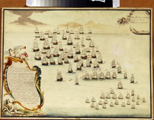 Søslaget ved Kerch-strædet (Ukraine) 19. juli 1790 (Søslaget ved Kerch-strædet den 19. juli af Alexander Nikolaevich Depaldo