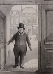 Entrance Gate, British Museum, Holborn, London, c1850 af Alexander O