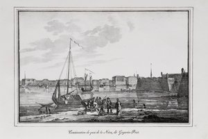 Petrovsky-kajen i Skt. Petersborg, den såkaldte Gagarinsky-brawler Series Views of Saint Petersburg, 1820