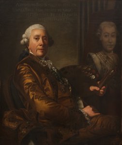 Autoportræt - Selvportræt, af Roslin, Alexander (Alexandre) (1718-1793). Olie på lærred. Mål: 100x85 cm. Nationalmuseum Stockholm af Alexander Roslin