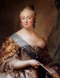 Portræt af Elisabeth Petrovna (1709-1762), Ruslands kejserinde under navnet Elisabeth Iere, datter af Peter den Store. Maleri af Alexander Roslin (1718-1793) Eremitagemuseet fra det 18. århundrede, Sankt Petersborg - Portræt af Elizabeth Petrovna (1709-1)