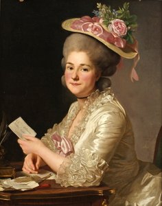 Portræt af Marie Emilie Cuivilliers, født Boucher, 1779 af Alexander Roslin