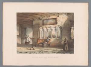 Udsigt over klostret i Vor Frue Basilika i Tongeren Cloitre de l