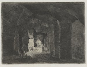 Underjordisk tunnelsystem i Sint Pietersberg i Maastricht Pres de la Meuse, 11 Eaux-Fortes (serietitel)