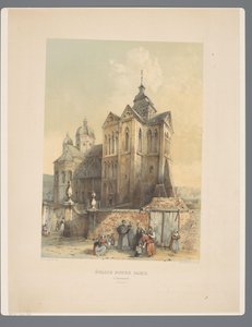 Onze Lieve Vrouwe Munsterkerk te Roermond Vor Frue Kirke, i Roermonde (nordkysten). (titel på objekt) Gamle arkitekturmonumenter fra det ellevte århundrede til det trettende århundrede i Limburgs (serietitel) af Alexander Schaepkens