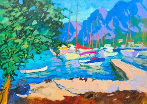 Den livlige middelhavshavn af Alexander Shandor