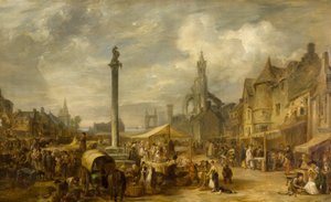A Scotch Fair, ca. 1834 (olie på panel) af Alexander Snr Fraser